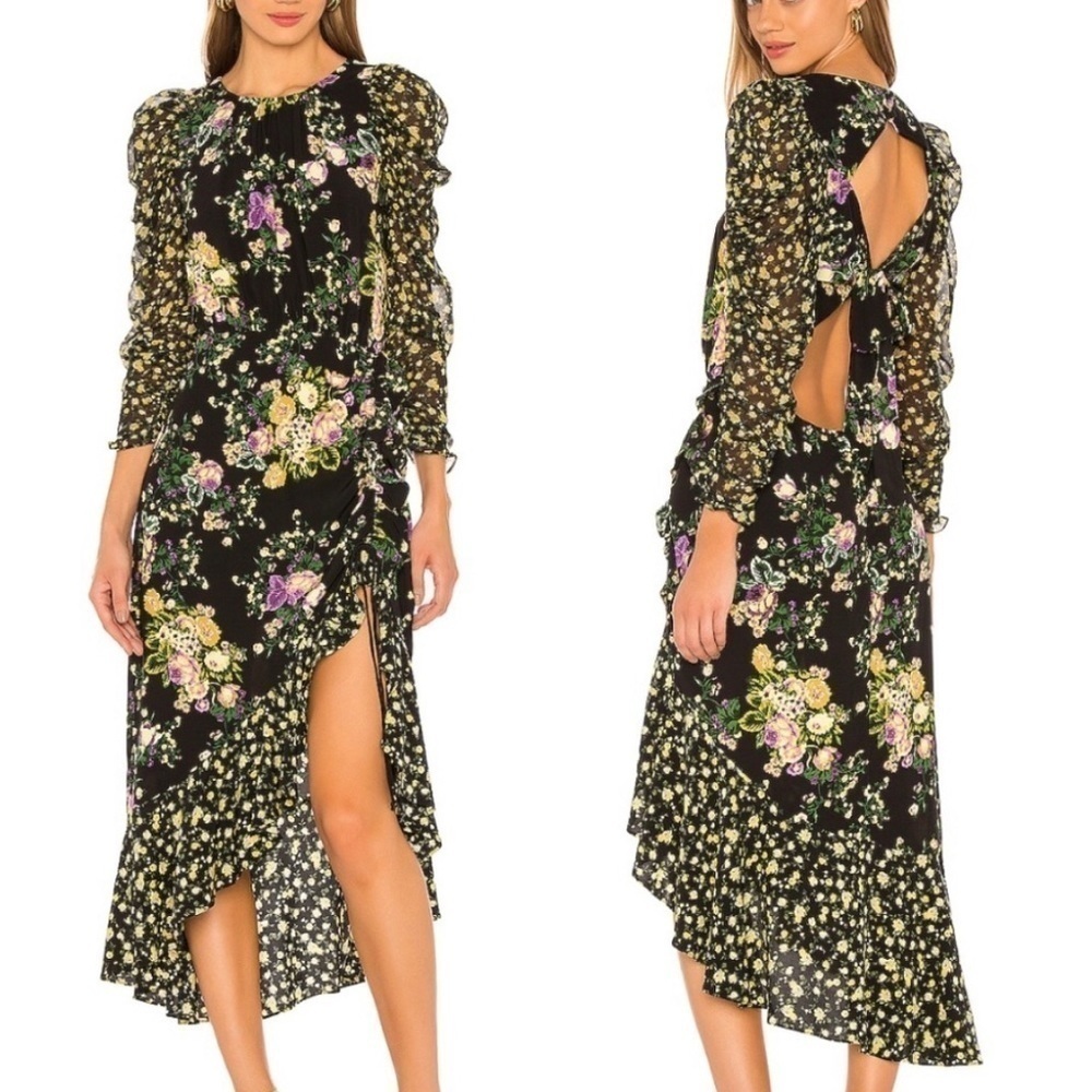 For Love and Lemons Ross floral dress in October floral size S